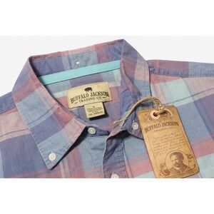 BUFFALO JACKSON TRADING CO  BUTTON UP LONG SLEEVE PLAID SHIRT MEN'S SZ SMALL